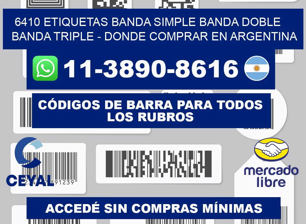 6410 etiquetas banda simple banda doble banda triple - Donde Comprar en Argentina