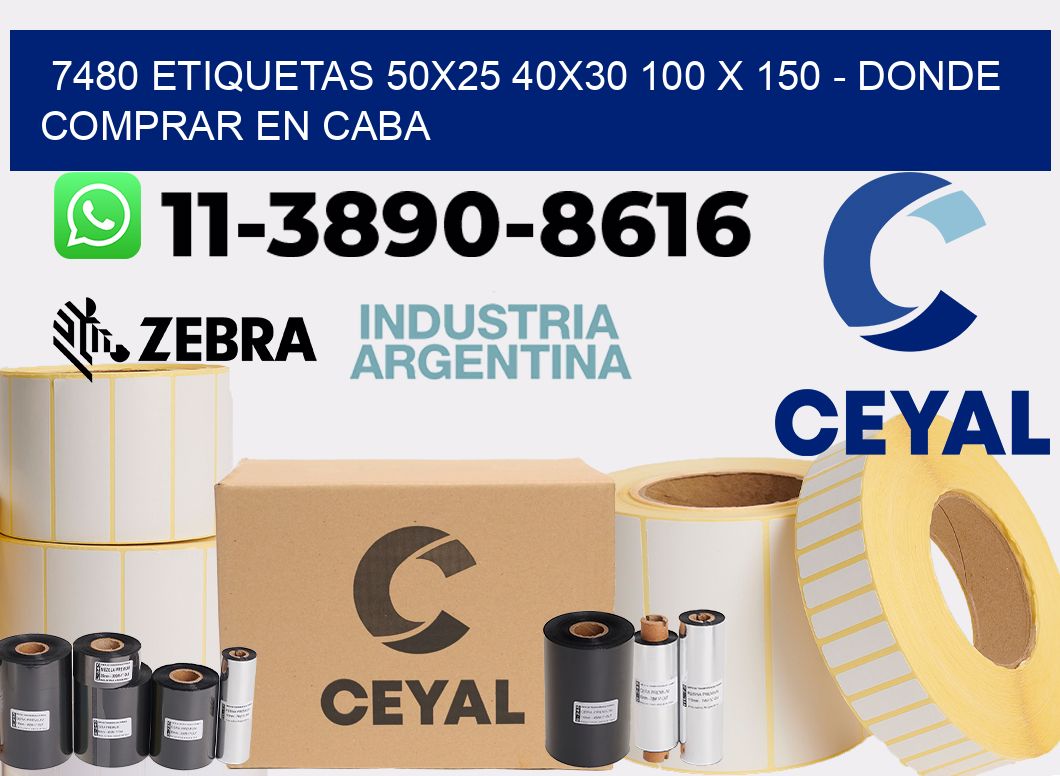 7480 etiquetas 50x25 40x30 100 x 150 - Donde Comprar en Caba