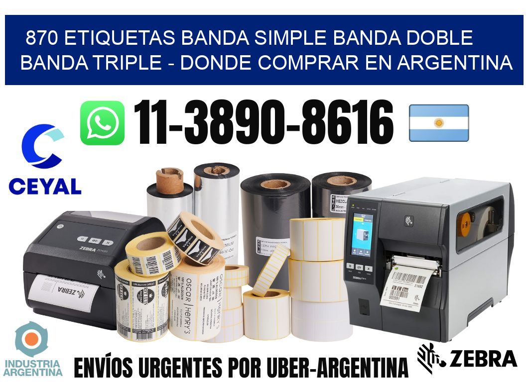 870 etiquetas banda simple banda doble banda triple - Donde Comprar en Argentina