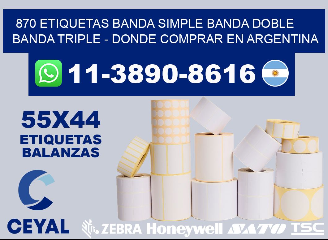 870 etiquetas banda simple banda doble banda triple - Donde Comprar en Argentina