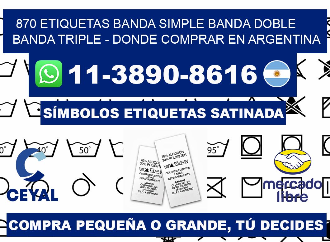 870 etiquetas banda simple banda doble banda triple - Donde Comprar en Argentina
