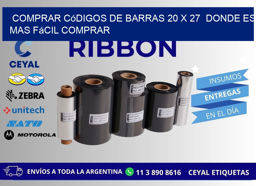 Comprar códigos de barras 20 x 27  Donde es mas fácil comprar