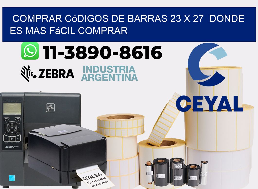 Comprar códigos de barras 23 x 27  Donde es mas fácil comprar