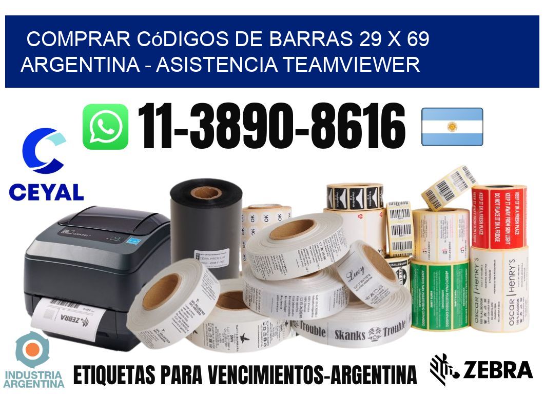 Comprar códigos de barras 29 x 69 argentina - asistencia teamviewer