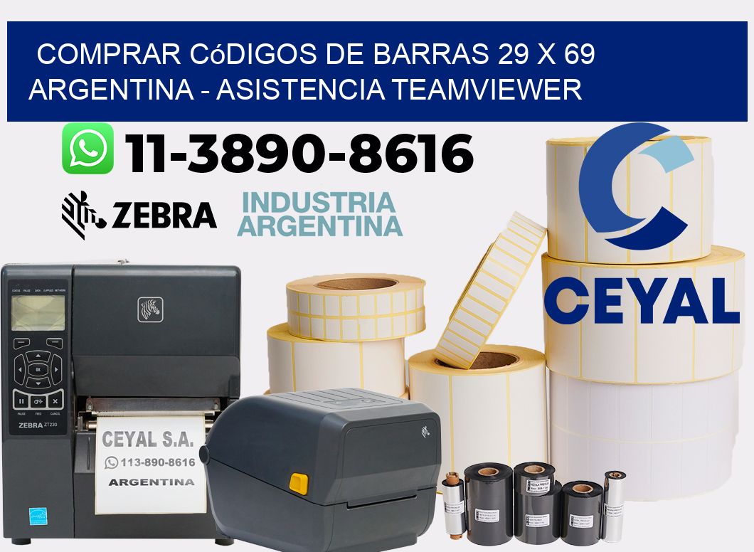 Comprar códigos de barras 29 x 69 argentina - asistencia teamviewer