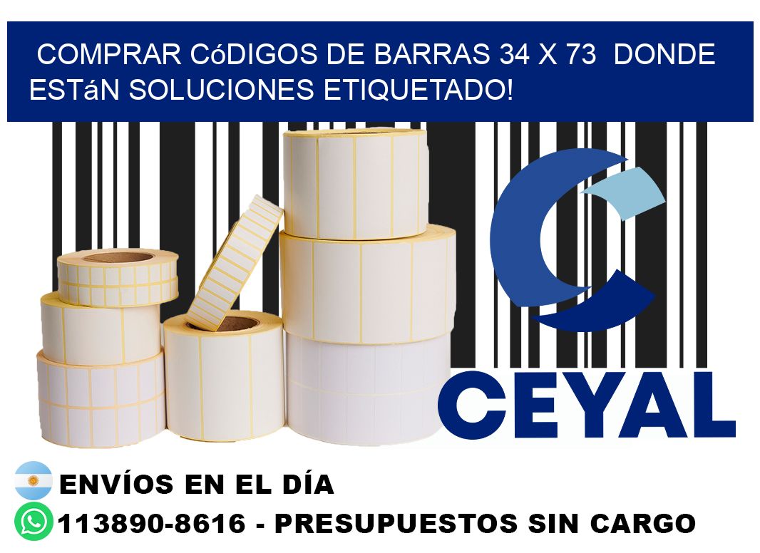 Comprar códigos de barras 34 x 73  donde están soluciones etiquetado!