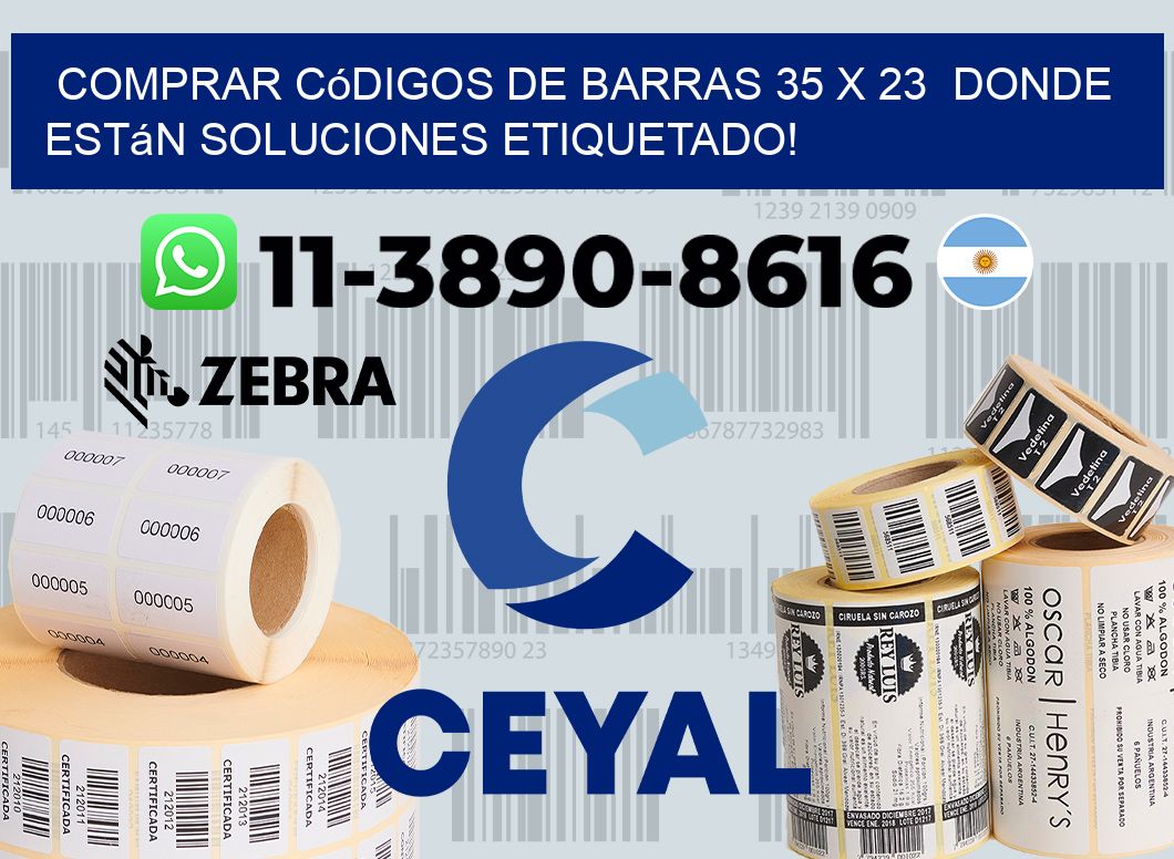 Comprar códigos de barras 35 x 23  donde están soluciones etiquetado!
