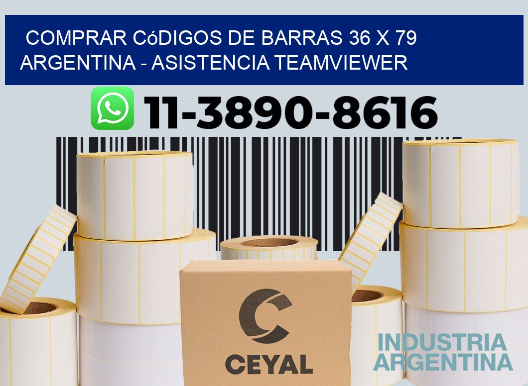 Comprar códigos de barras 36 x 79 argentina - asistencia teamviewer
