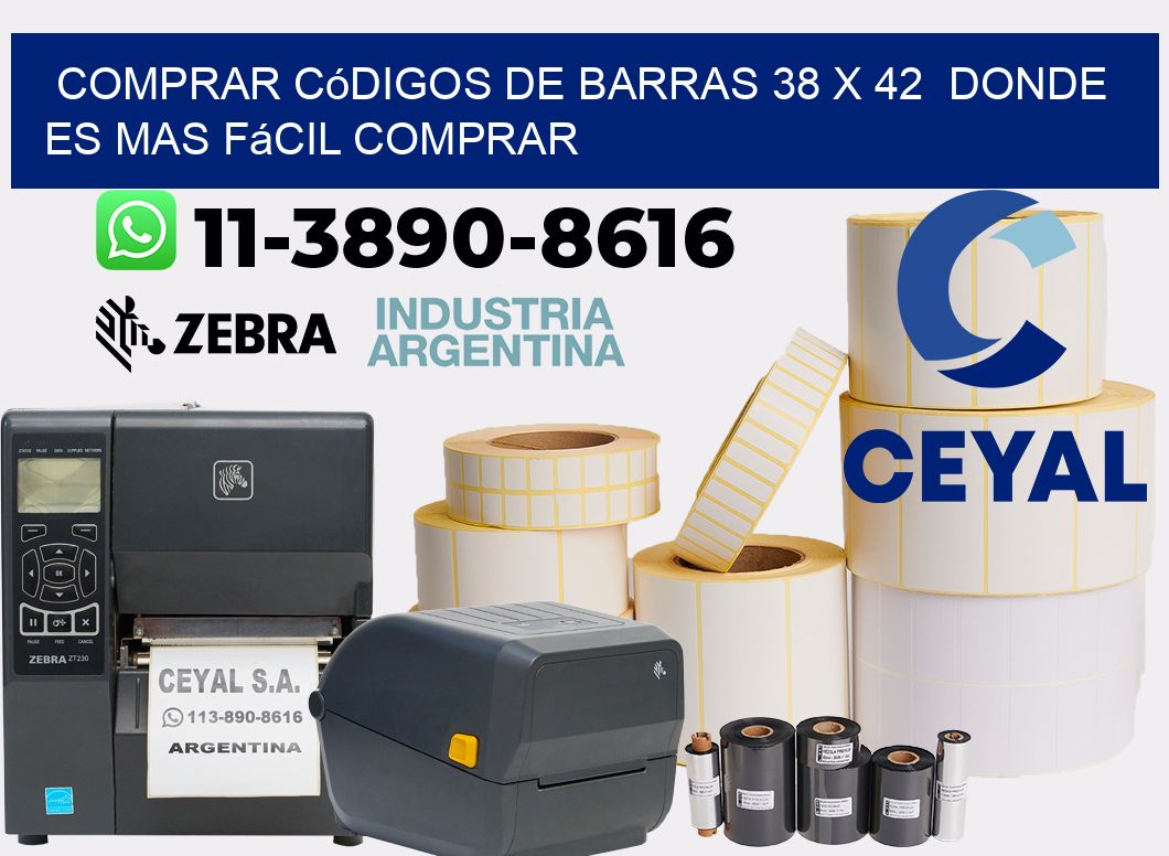 Comprar códigos de barras 38 x 42  Donde es mas fácil comprar