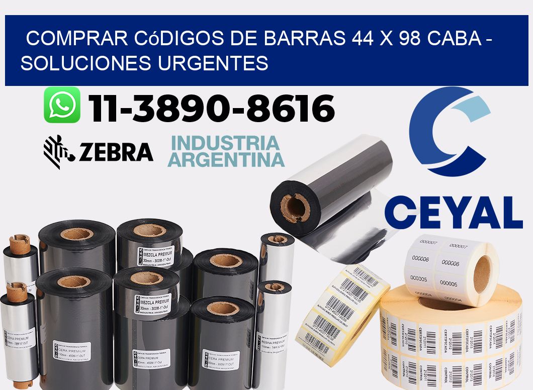 Comprar códigos de barras 44 x 98 CABA - soluciones urgentes