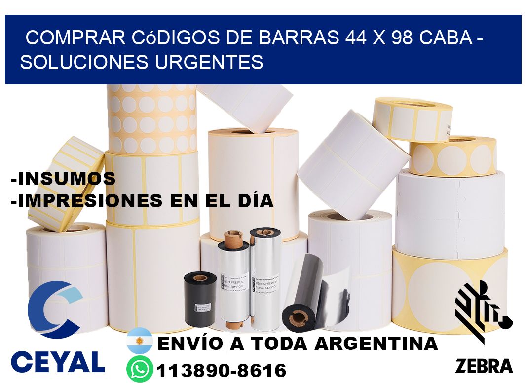 Comprar códigos de barras 44 x 98 CABA - soluciones urgentes