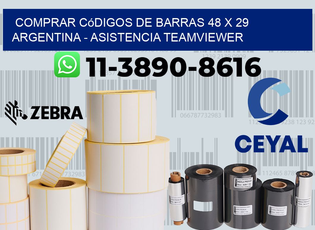 Comprar códigos de barras 48 x 29 argentina - asistencia teamviewer
