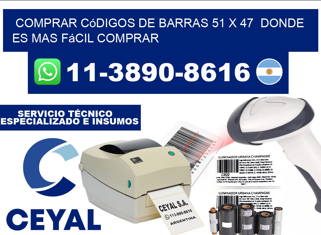Comprar códigos de barras 51 x 47  Donde es mas fácil comprar