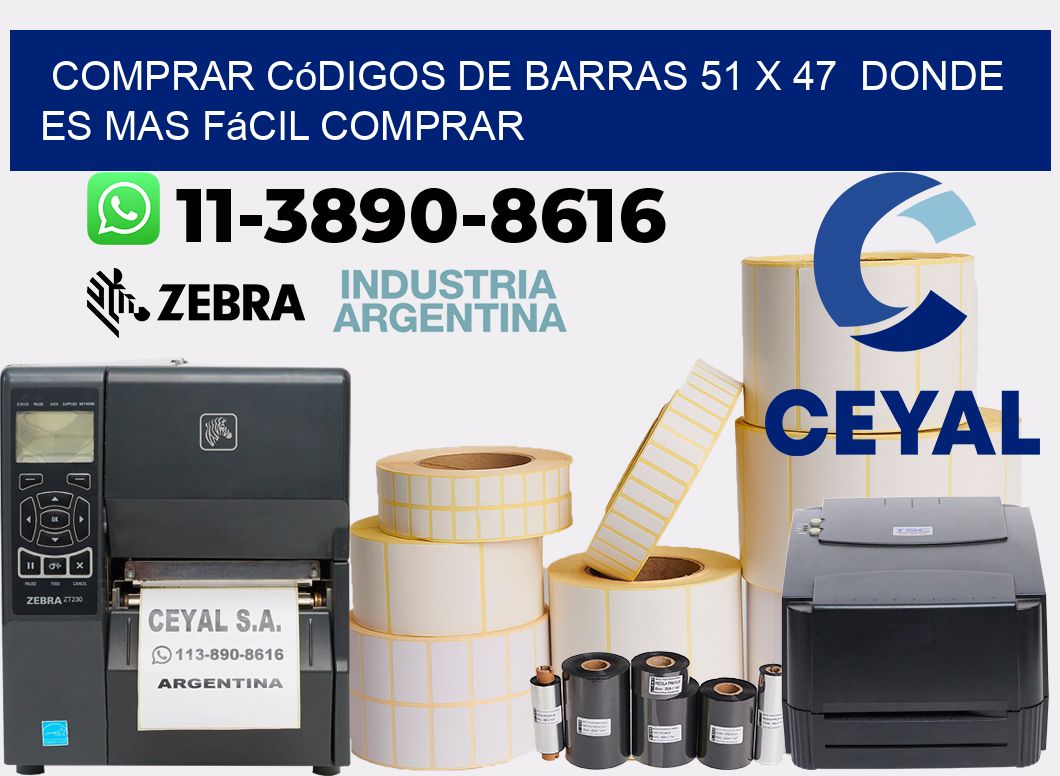Comprar códigos de barras 51 x 47  Donde es mas fácil comprar
