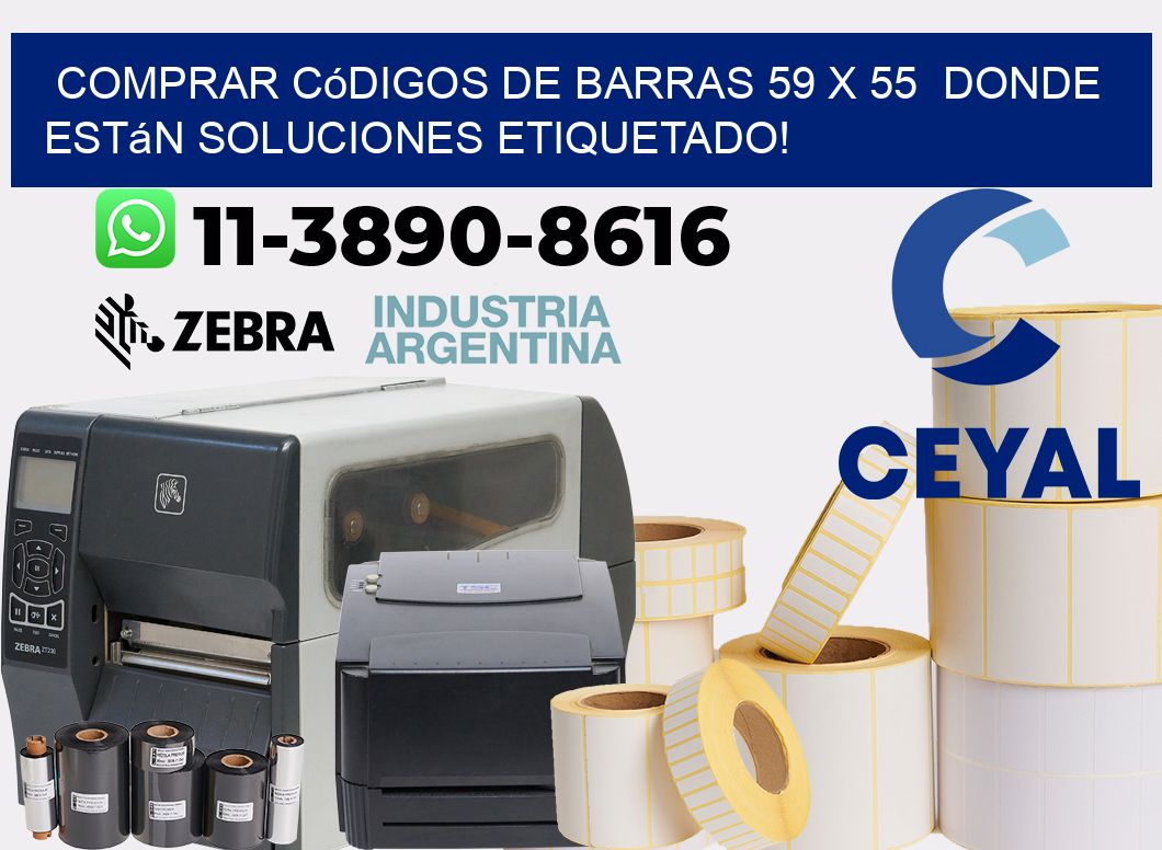 Comprar códigos de barras 59 x 55  donde están soluciones etiquetado!