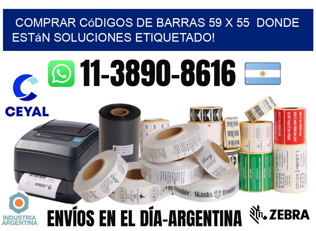 Comprar códigos de barras 59 x 55  donde están soluciones etiquetado!