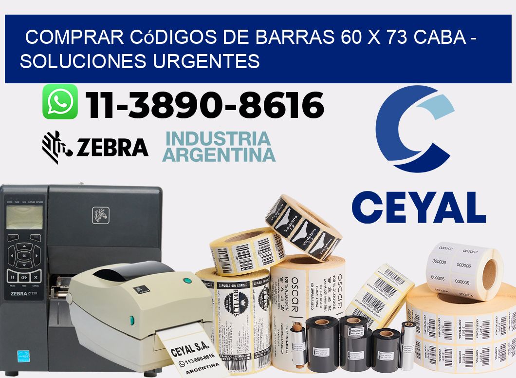 Comprar códigos de barras 60 x 73 CABA - soluciones urgentes