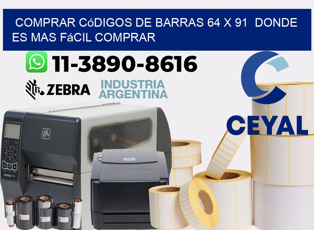 Comprar códigos de barras 64 x 91  Donde es mas fácil comprar