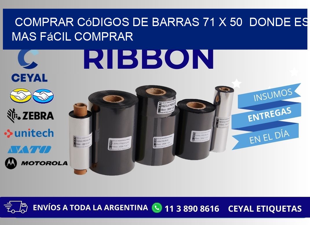 Comprar códigos de barras 71 x 50  Donde es mas fácil comprar