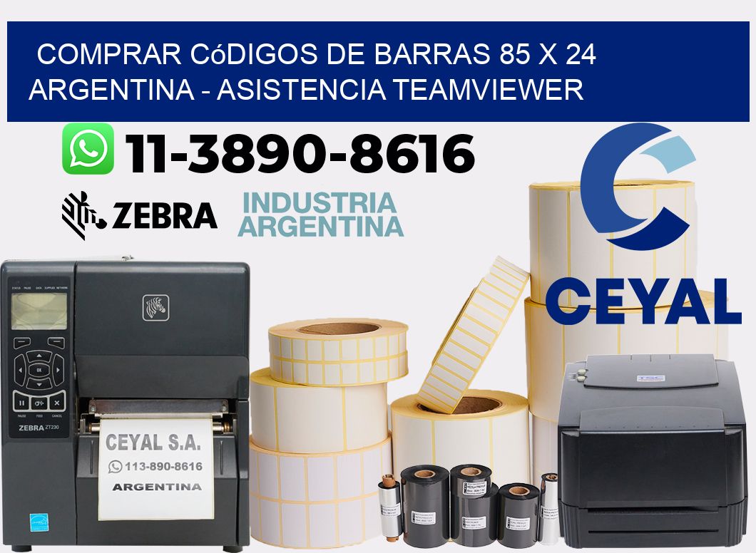 Comprar códigos de barras 85 x 24 argentina - asistencia teamviewer