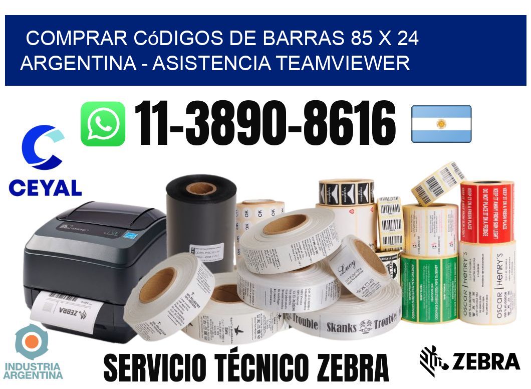 Comprar códigos de barras 85 x 24 argentina - asistencia teamviewer