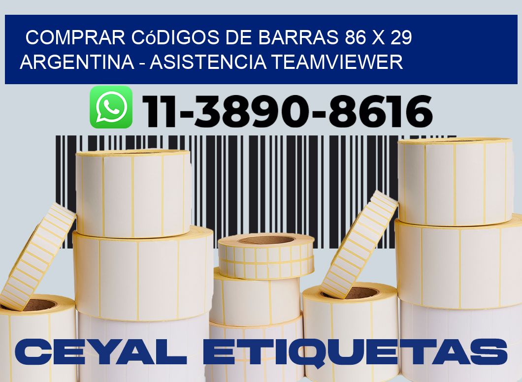 Comprar códigos de barras 86 x 29 argentina - asistencia teamviewer