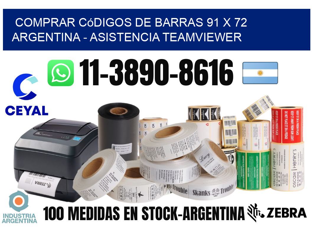 Comprar códigos de barras 91 x 72 argentina - asistencia teamviewer
