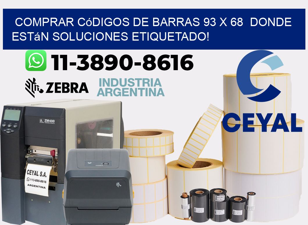 Comprar códigos de barras 93 x 68  donde están soluciones etiquetado!