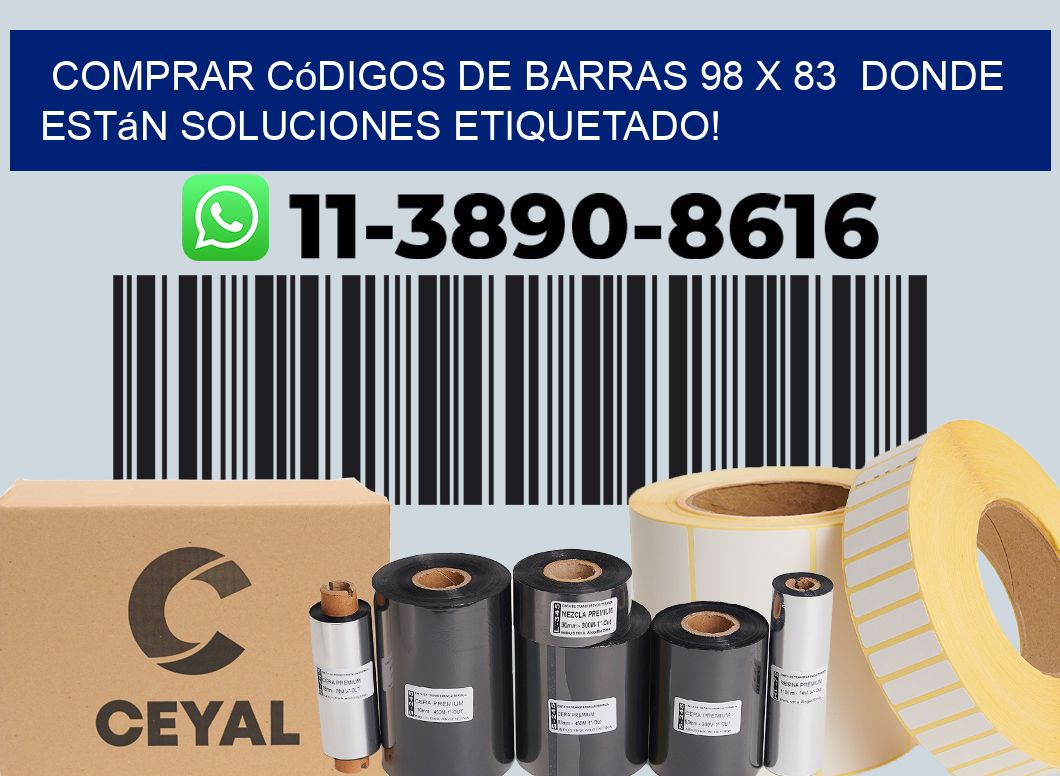 Comprar códigos de barras 98 x 83  donde están soluciones etiquetado!