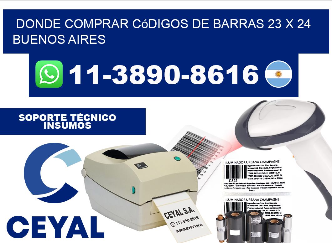 Donde Comprar códigos de barras 23 x 24  Buenos Aires