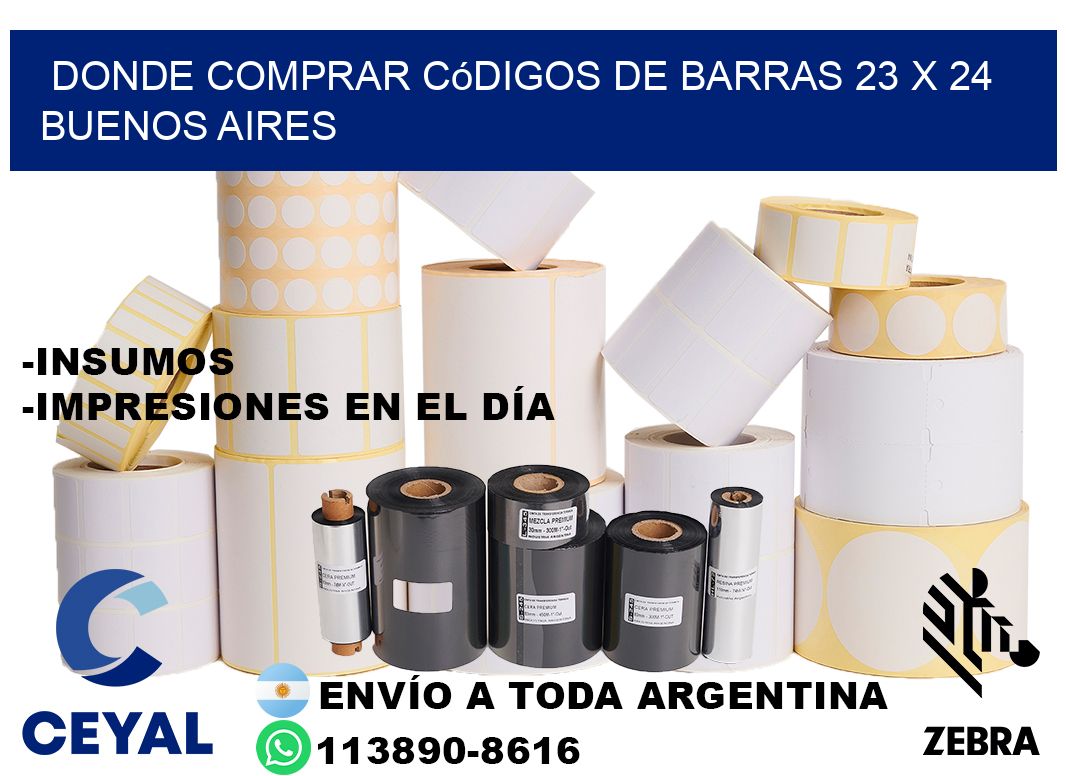 Donde Comprar códigos de barras 23 x 24  Buenos Aires
