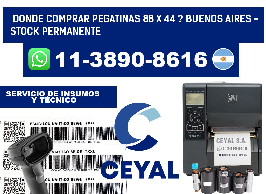 Donde Comprar pegatinas 88 x 44 ? Buenos Aires - Stock permanente