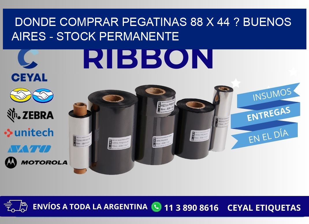 Donde Comprar pegatinas 88 x 44 ? Buenos Aires - Stock permanente