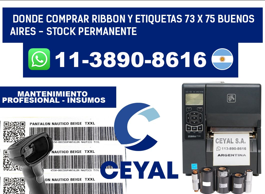 Donde Comprar ribbon y etiquetas 73 x 75 Buenos Aires - Stock permanente