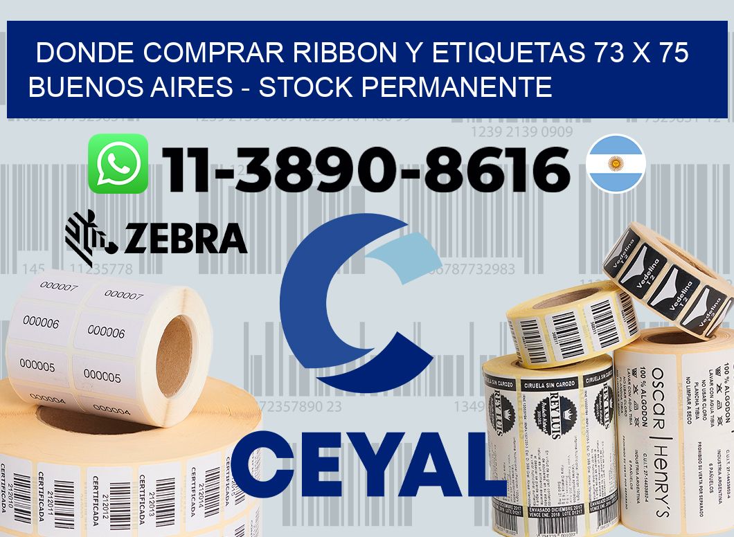 Donde Comprar ribbon y etiquetas 73 x 75 Buenos Aires - Stock permanente