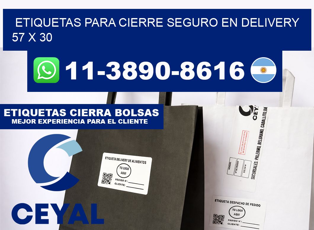 ETIQUETAS PARA CIERRE SEGURO EN DELIVERY 57 x 30