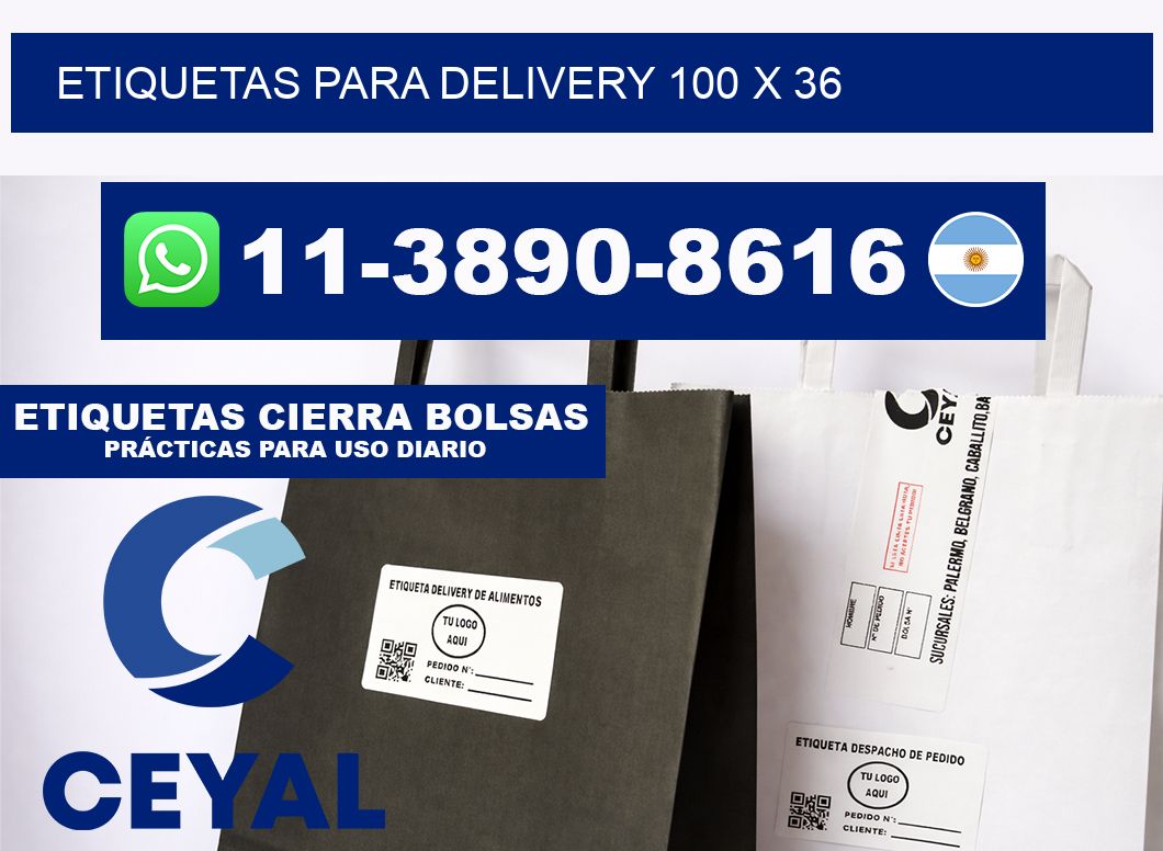 ETIQUETAS PARA DELIVERY 100 x 36