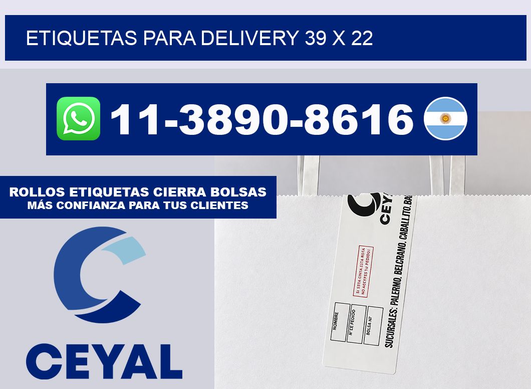 ETIQUETAS PARA DELIVERY 39 x 22