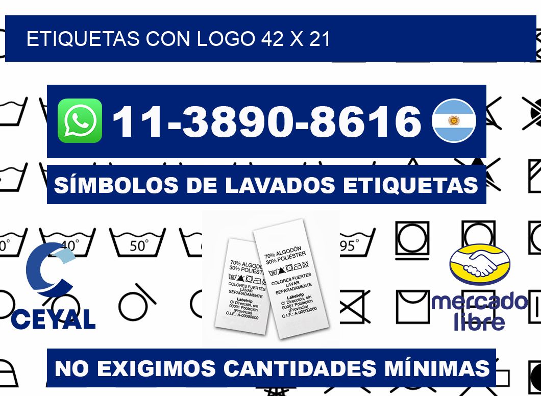 Etiquetas con logo 42 x 21