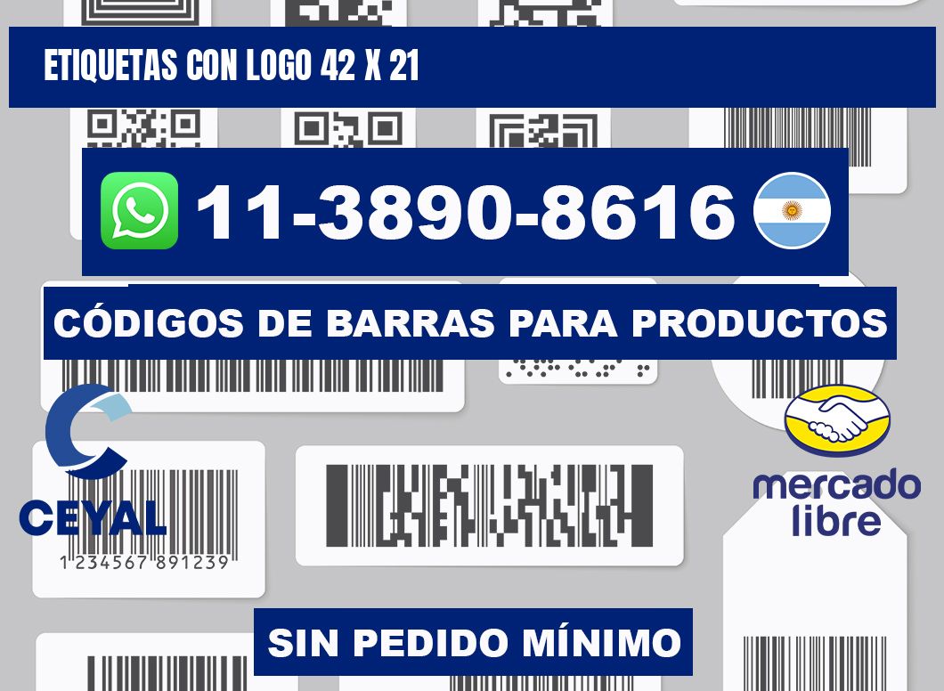 Etiquetas con logo 42 x 21