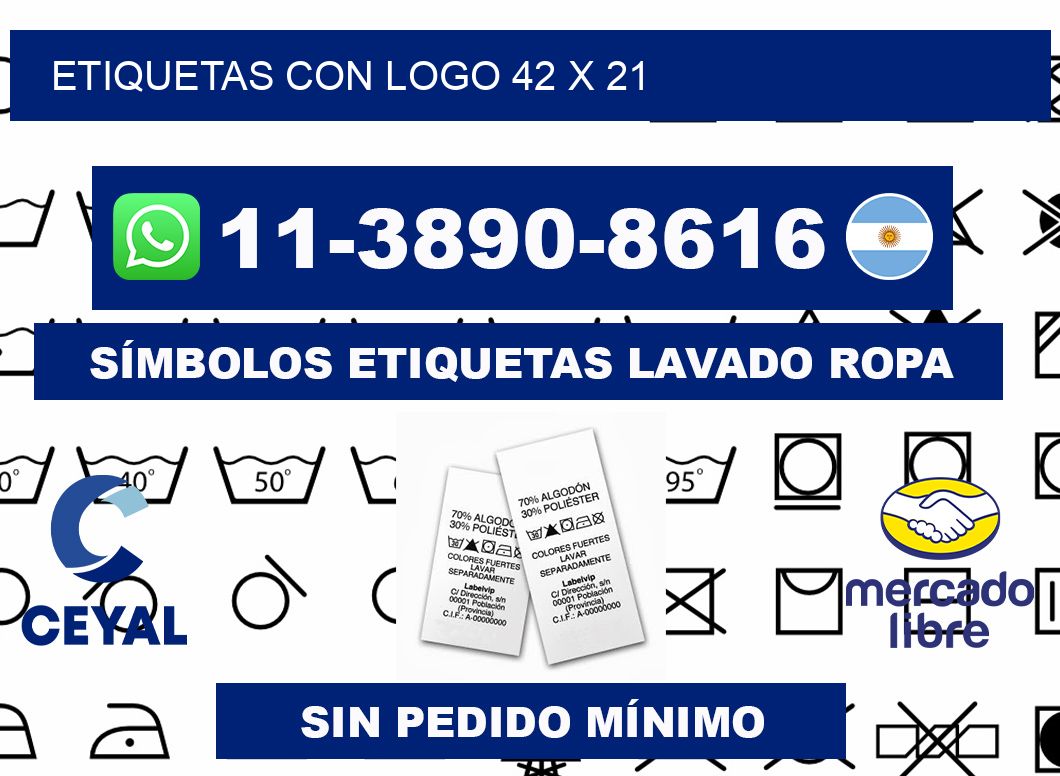 Etiquetas con logo 42 x 21