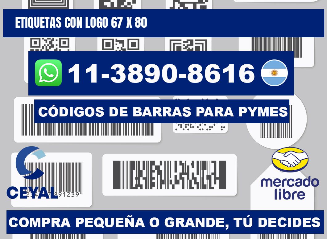 Etiquetas con logo 67 x 80