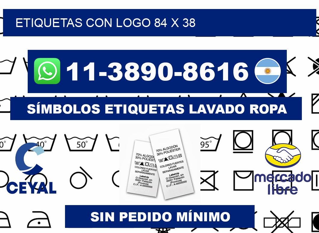 Etiquetas con logo 84 x 38