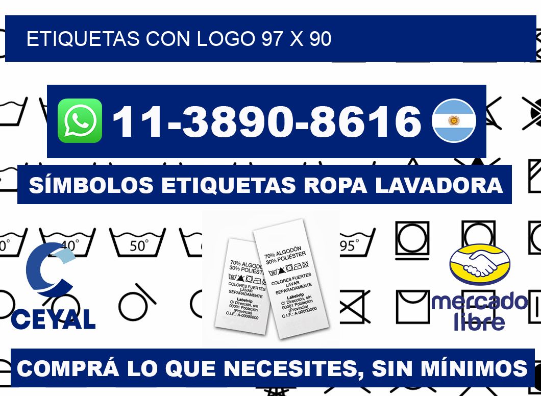 Etiquetas con logo 97 x 90