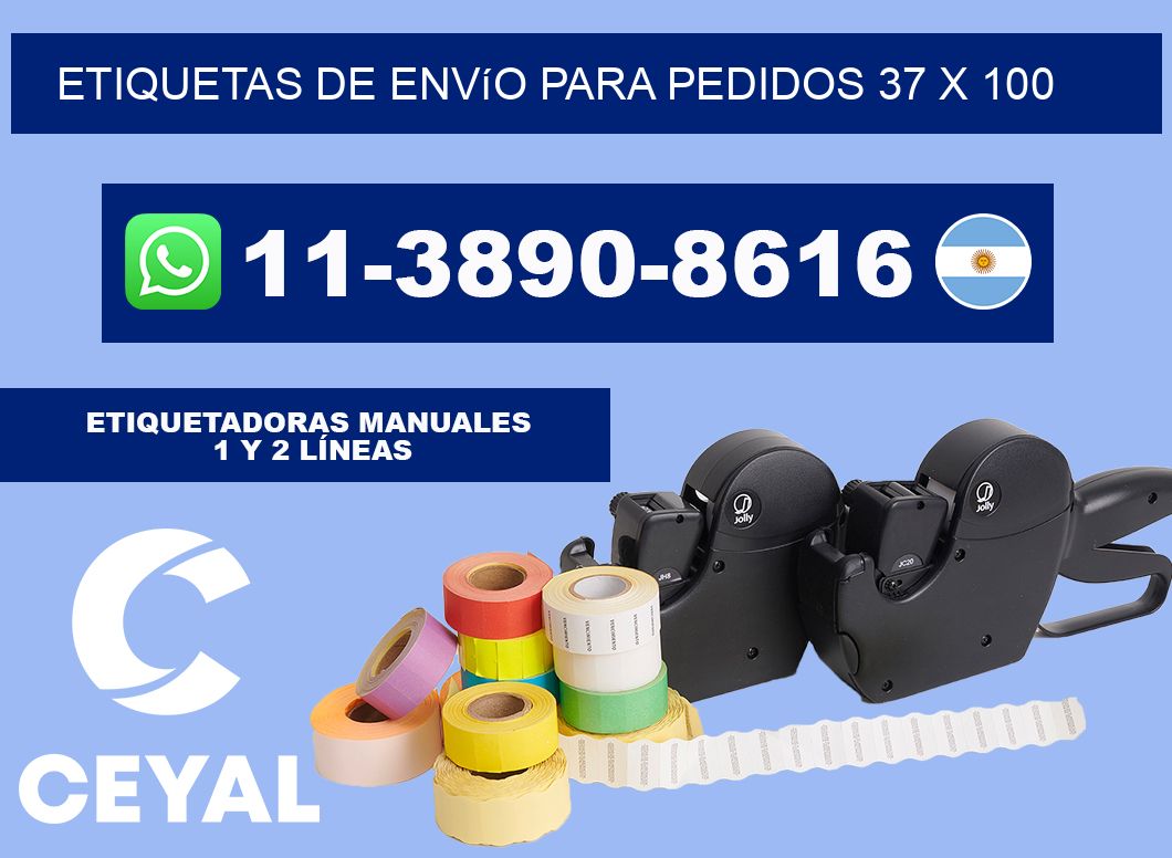 Etiquetas de envío para pedidos 37 x 100