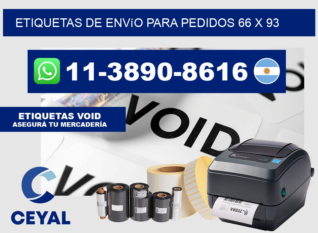 Etiquetas de envío para pedidos 66 x 93