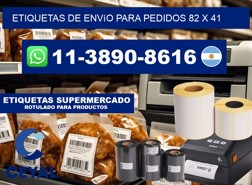 Etiquetas de envío para pedidos 82 x 41
