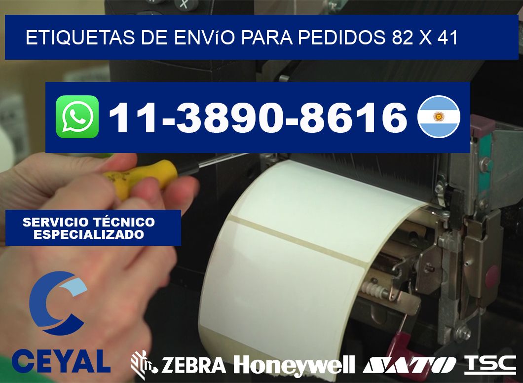 Etiquetas de envío para pedidos 82 x 41
