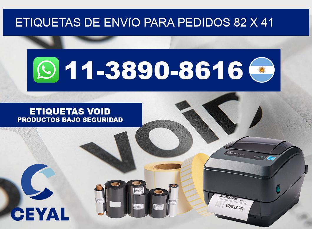 Etiquetas de envío para pedidos 82 x 41