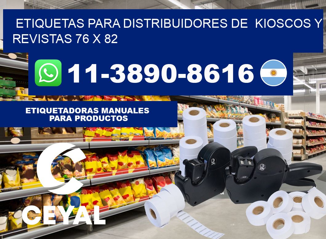 Etiquetas para distribuidores de  kioscos y revistas 76 x 82
